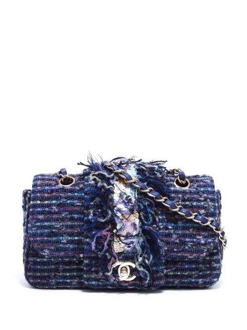 2005-2006 tweed shoulder bag - Purple