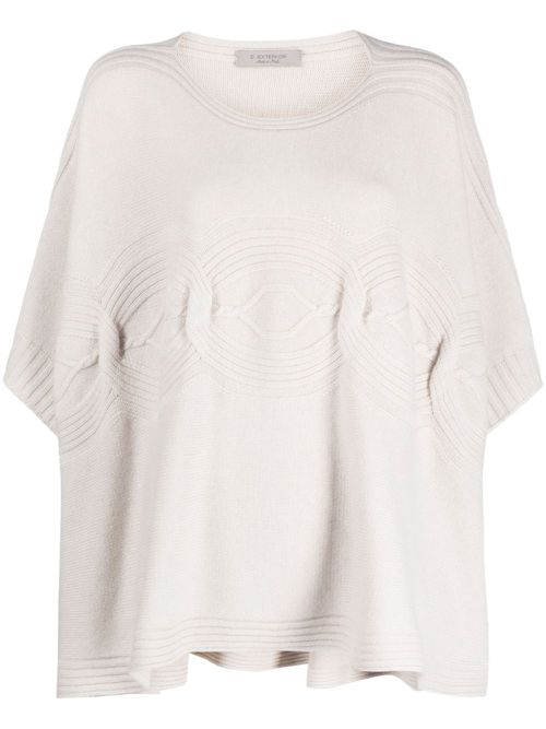 Fine-knitted kaftan jumper - Neutrals