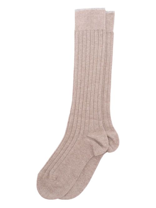 Ribbed knee-high socks - Neutrals