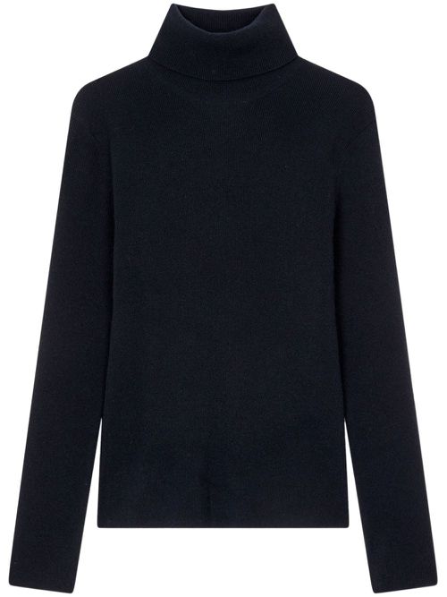 Ribbed turtleneck sweater - Blue
