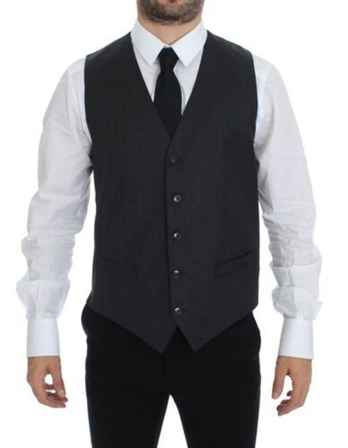 Wool Formal Dress Vest — Gray