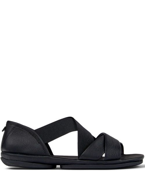 Right Nina leather sandals - Black