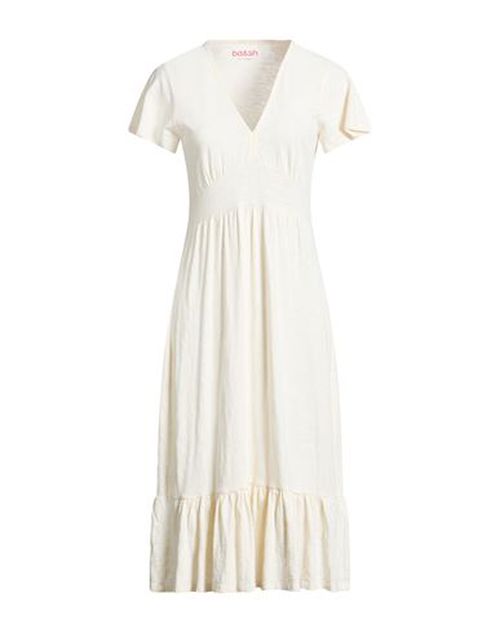 Woman Midi dress White Size 1 Cotton