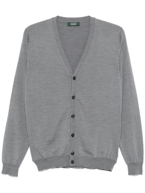V-neck cardigan - Grey