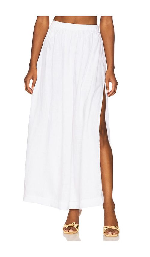 MIKOH Ciel Maxi Skirt in Brown. 1/S. Also