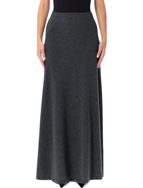 Wool Maxi Skirt - High Waist, Full Length