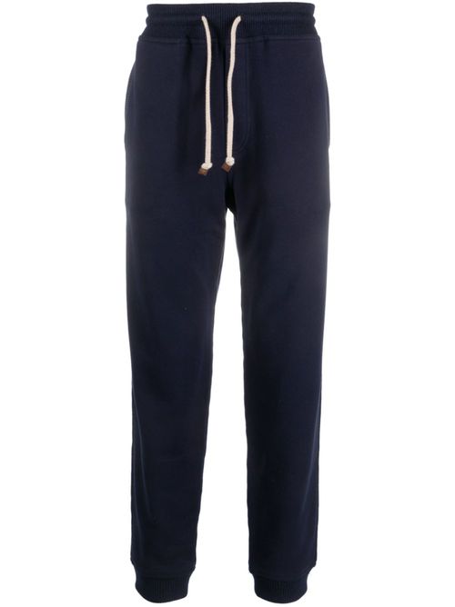 Drawstring-waist track pants - Blue