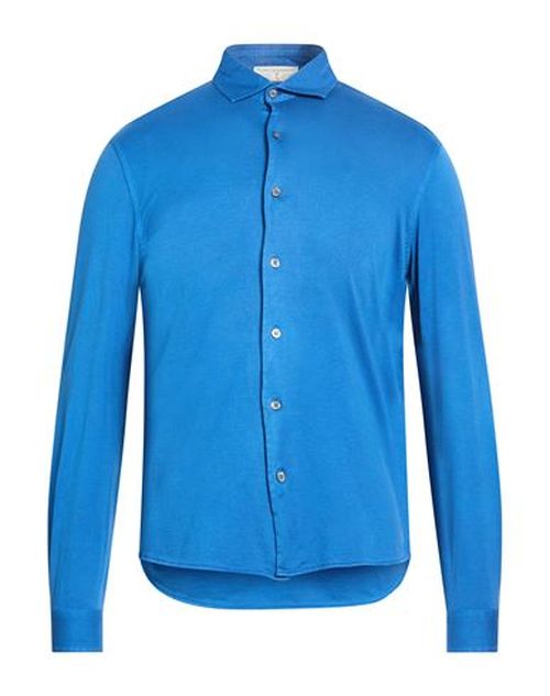 Man Shirt Blue Size 42 Cotton