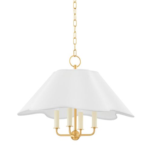 Rosanna 4-Light Chandelier in Aged Bra