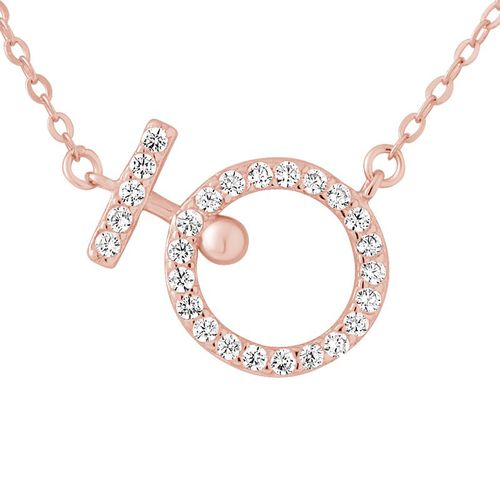 Lova - Lola Van Der Keen Womens Necklace - Like a Star Collection - Pink Sterling Silver - One Size