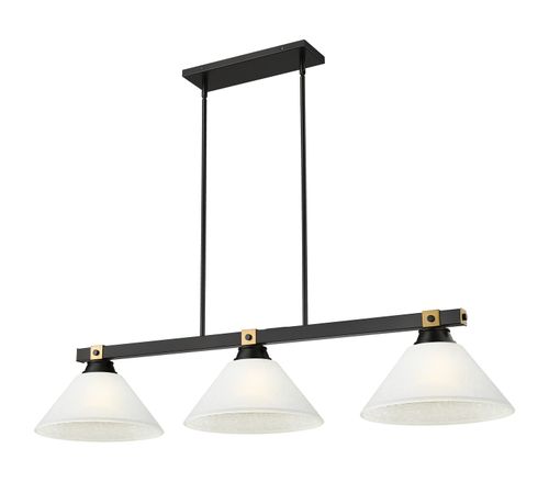 Matte Black Rubbed Brass Billiard from the Bronte Collection