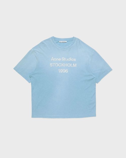 Acne Studios T-shirt Sprayed Logo Blue