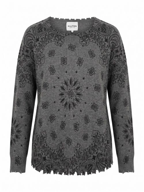 `Mela Bandana Bico` Round Neck Sweater