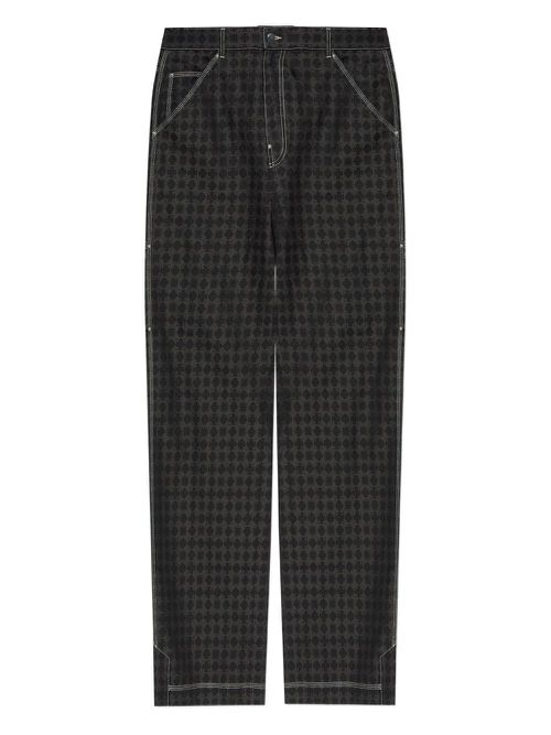 MA Quad checked trousers - Black