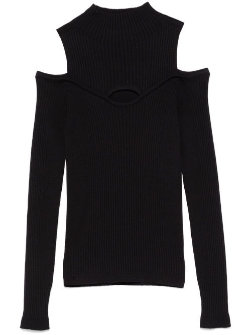Open-shoulder sweater - Black