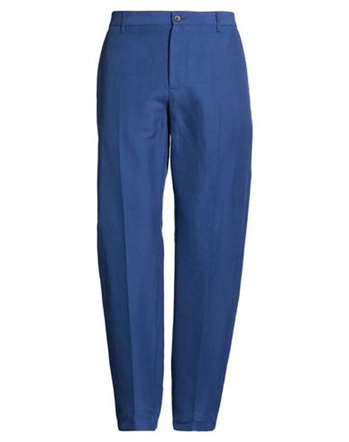 Man Pants Blue Size 34 Cotton, Linen
