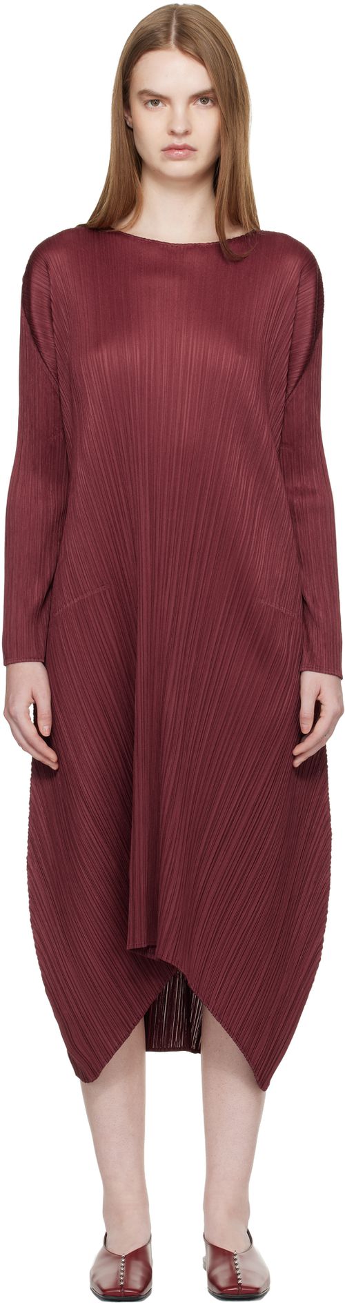 Burgundy Monthly Colors October Midi Dress