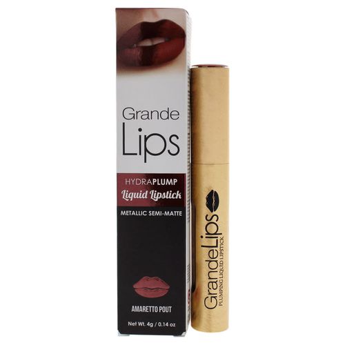 GrandeLIPS Plumping Liquid Lipstick Metallic Semi Matte - Amaretto Pout by for Women - 0.14 oz Lipstick