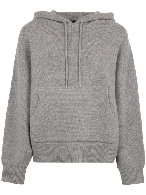 Long-sleeve wool hoodie - Grey
