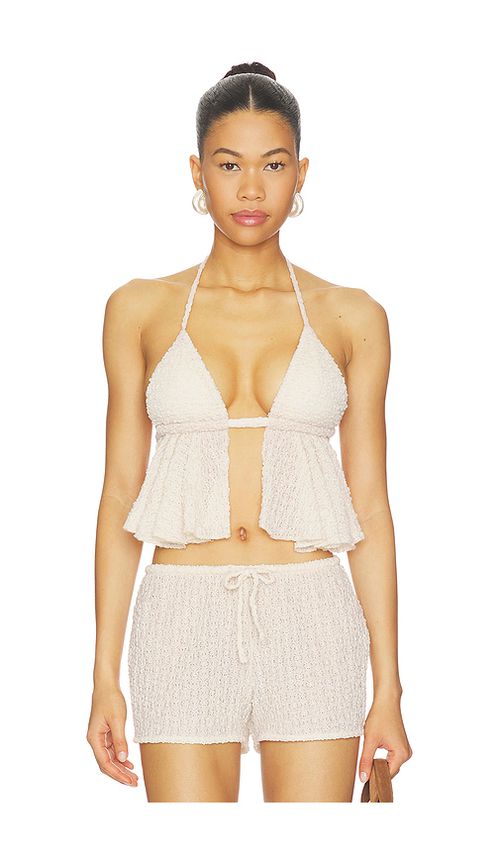Montce X Elsa Hosk Emma Tank Top in Beige. S. Also in XS, M