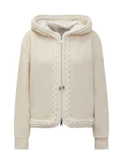 Knit T-Shirt with Hood and Braided Trim