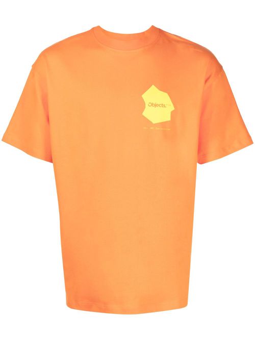 Slogan-print T-shirt - Orange