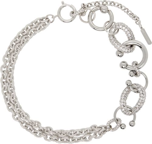 Justine Clenquet Silver Dolly Crystal Choker