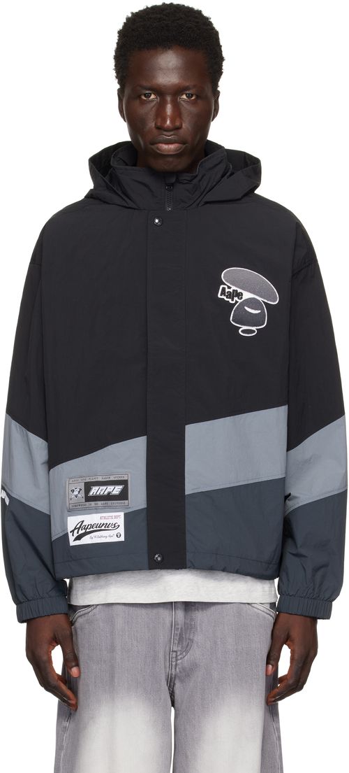AAPE by A Bathing Ape Black Main Light Weight Jacket