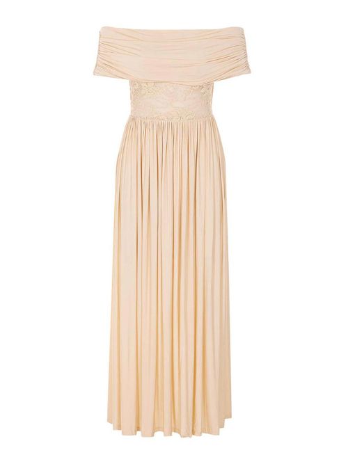 Cream Stretch Lace Dress