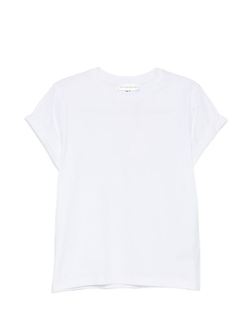 White Solid Crew Neck T-Shirt