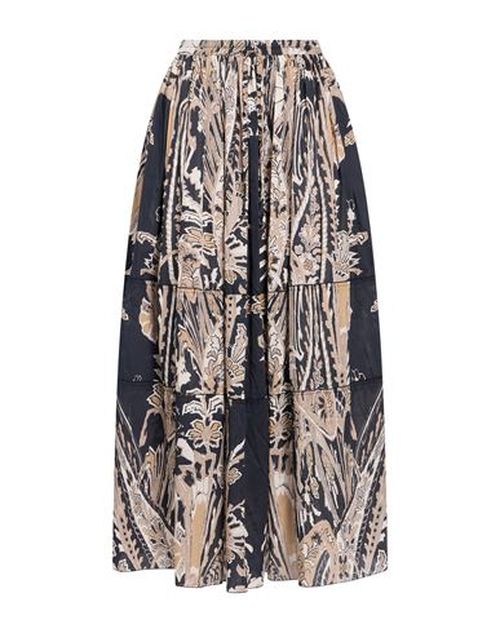 Woman Maxi skirt Black Size S Cotton