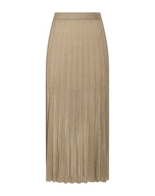 Woman Midi skirt Sand Size 10 Viscose, Metal