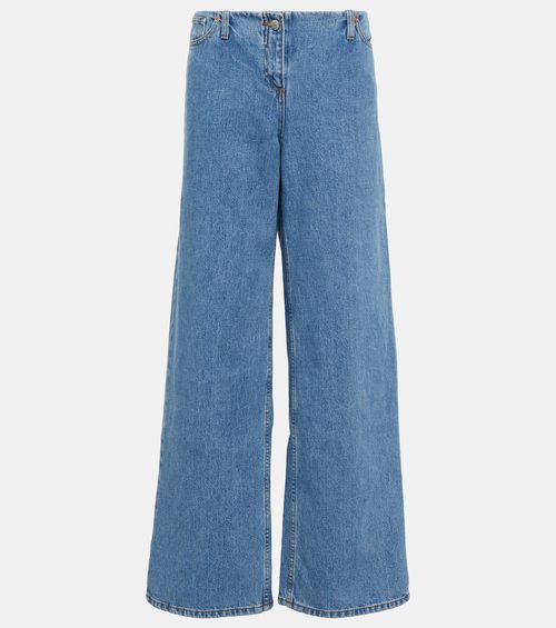 Low-rise wide-leg jeans