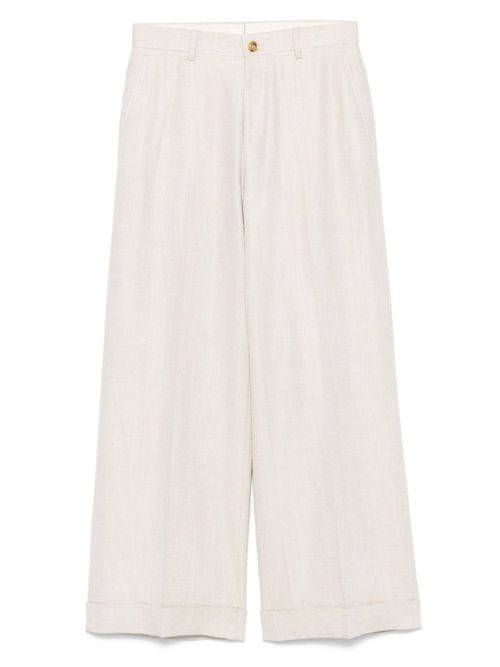 LUIGI BIANCHI MANTOVA herringbone trousers - Neutrals