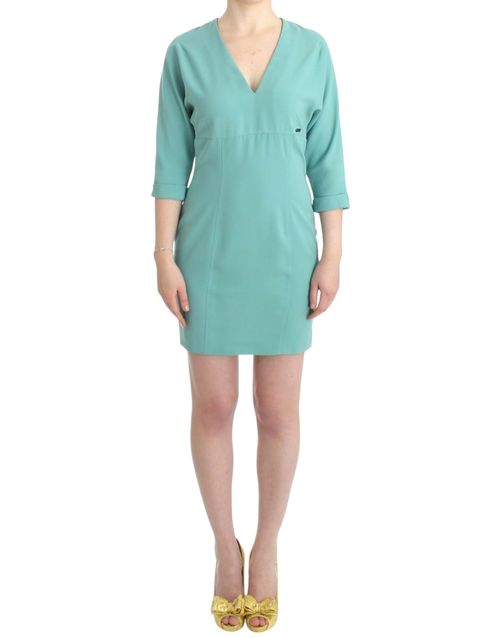 V-Neck Sheath Dress — Green