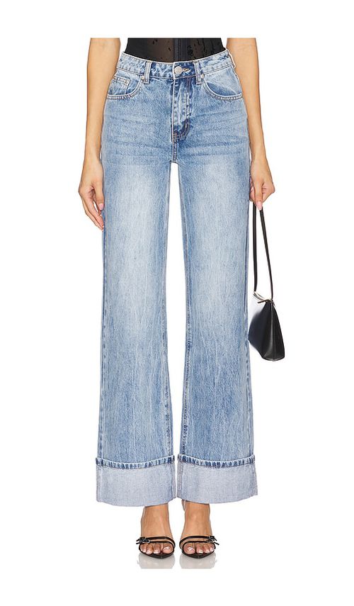 Superdown Lulu Cuffed Jeans in Blue. - L also in XXS, XS, S