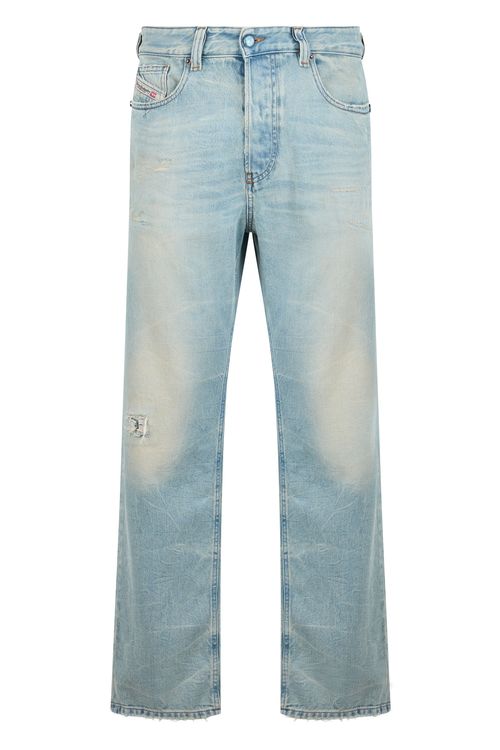 Straight Jeans in Cotton-Blend Denim