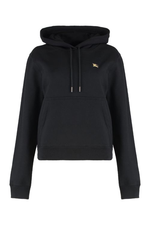 Black Embroidery Logo Hoodie