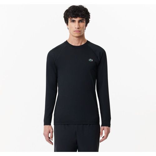 Lacoste Mens Slim Fit Stretch Sport T-Shirt in Black - Size X-Large