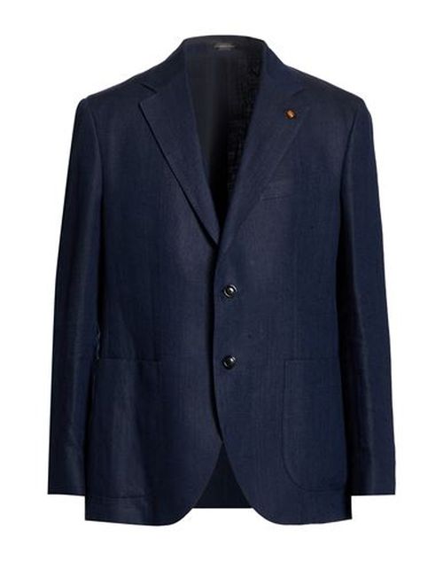 Man Blazer Navy Size 46 Linen