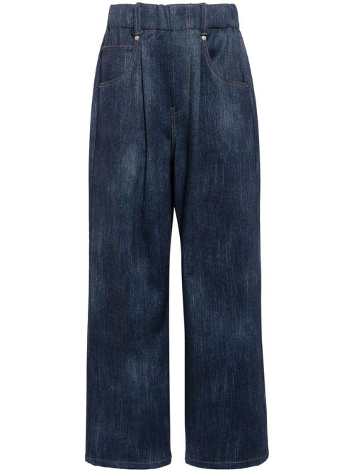 Denim wide-leg pants - Blue