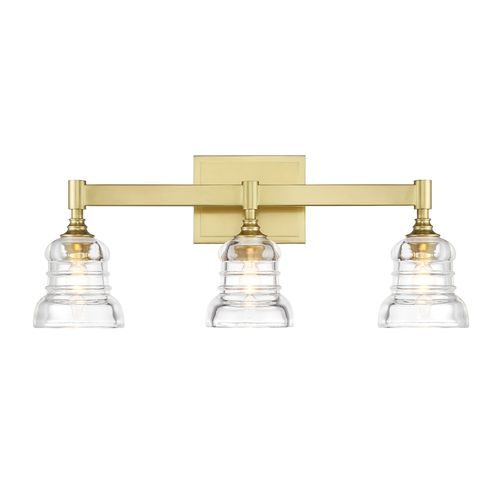 Aged Brass Bathroom Vanity Light from the Gregory Collection