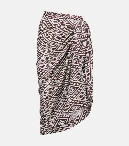 Pareo printed beach cover-up