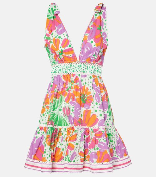 Cara printed cotton minidress