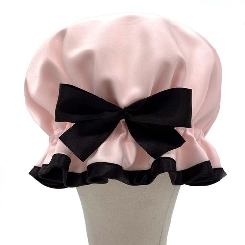 Shower Goddess Cap, Vintage Pink, Satin, Waterproof