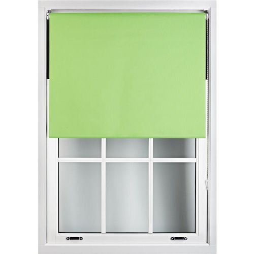 Lime Green Blackout Roller Blinds - Trimmable Window Shade for Home and Office