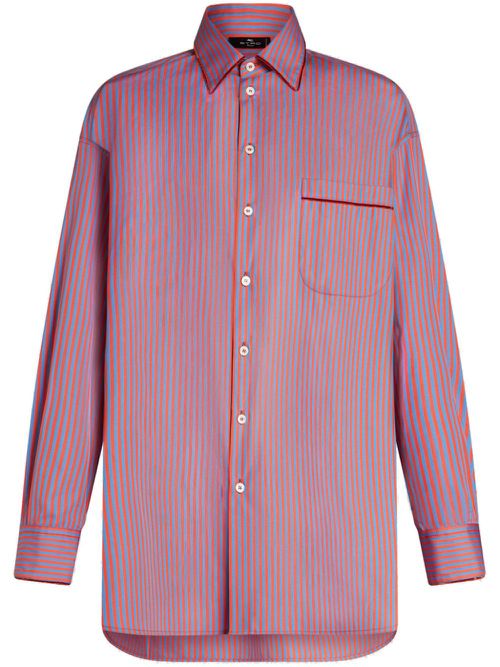 Striped cotton shirt - Blue