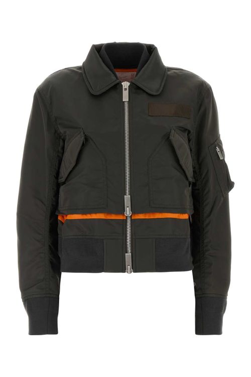 Twill Bomber Jacket — Green