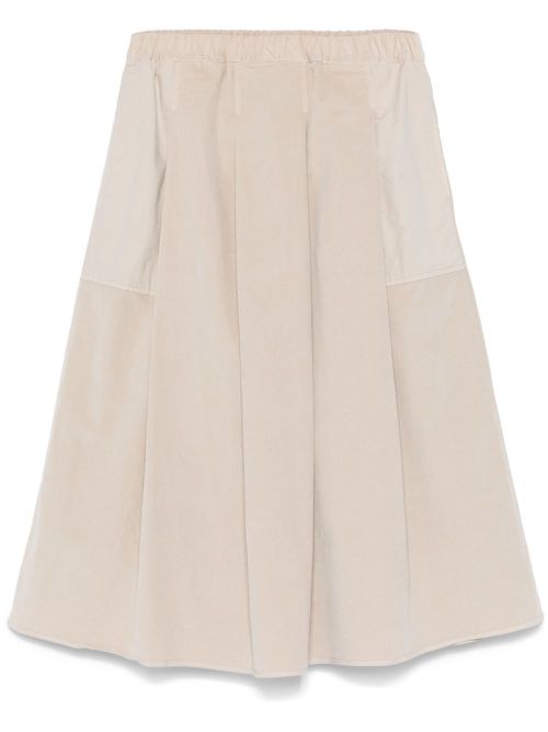 Corduroy midi skirt - Neutrals