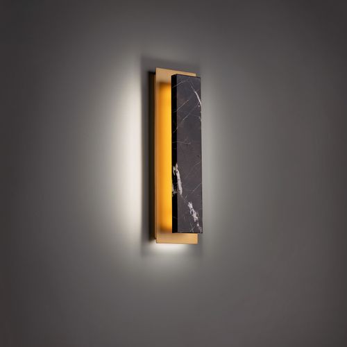 Black & Aged Brass LED Wall Sconce from the Zurich Collection
